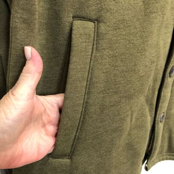 TAILOR VINTAGE 🎉HP🎉 NWT - M Sz S/Sherpa Fleece Shirt Jacket/Forest Night Heather - Picture 7 of 16